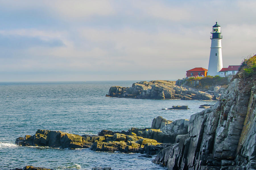 Cape Elizabeth Maine - The Portland Head Lighthouse Photograph by Bill Cannon