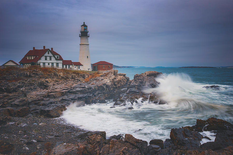 Lighthouse Photograph - Cape Elizabeth Storm by Darren White