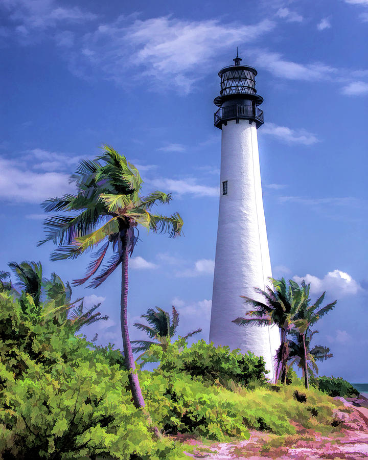 Cape Florida LIghthouse Painting by Christopher Arndt