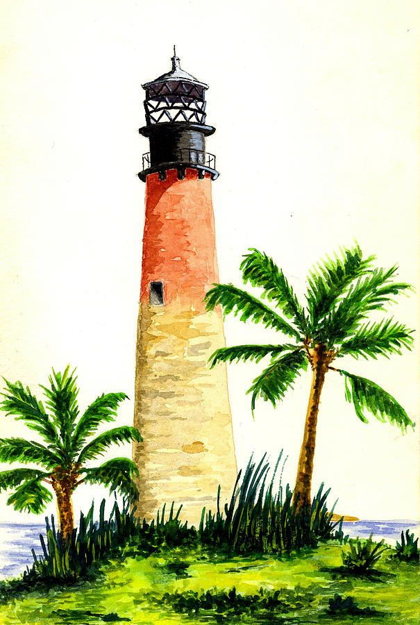 Lighthouse Painting - Cape Florida Lighthouse by Michael Vigliotti