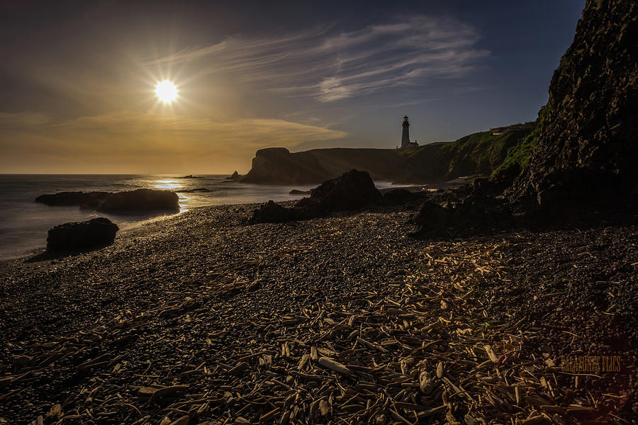 Beach Photograph - Cape Foulweather Lighthouse by Calazones Flics