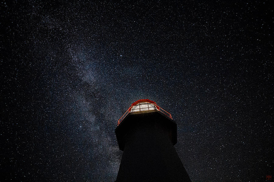 Cape Gaspe Light and Milky Way 1 Photograph by John Meader
