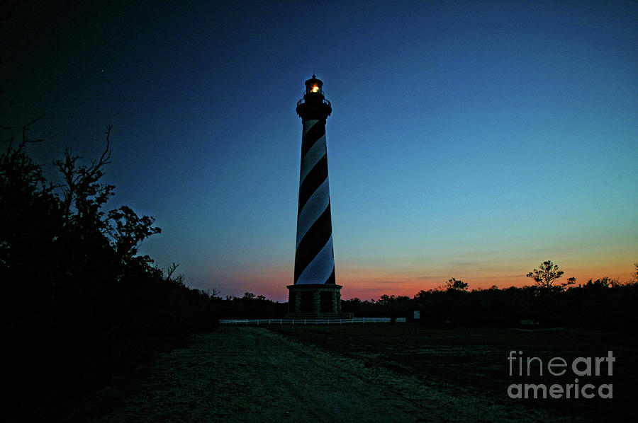 Lighthouse Photograph - Cape Hatteras Lighthouse in Pre-Dawn by Doug Berry