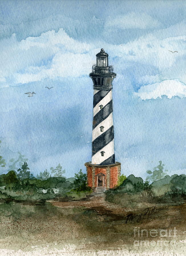 Cape Hatteras Lighthouse  Painting by Nancy Patterson