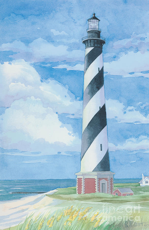Lighthouse Painting - Cape Hatteras Lighthouse by Paul Brent