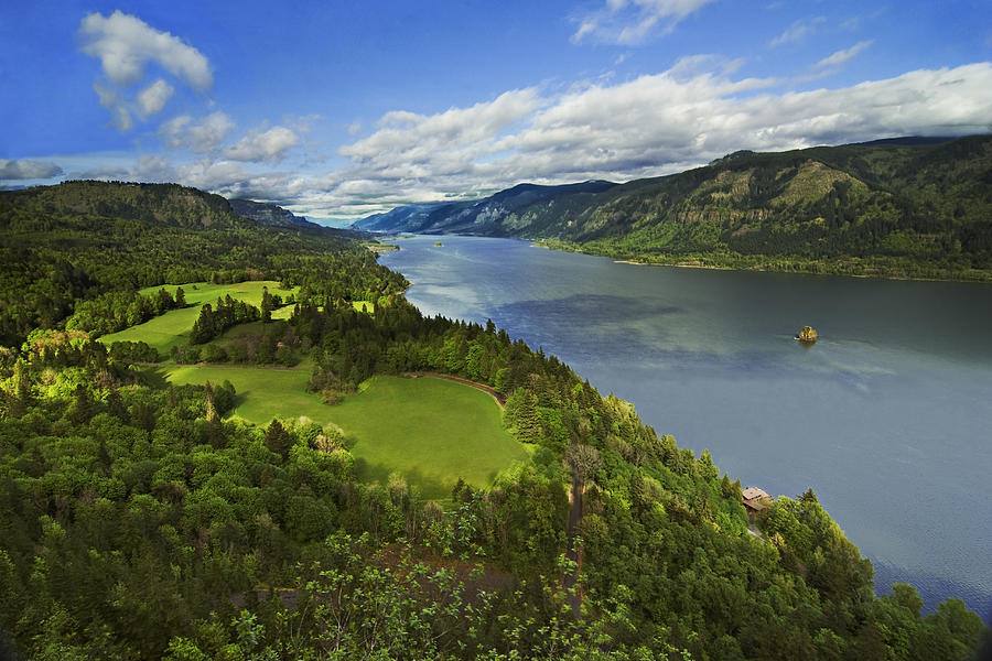 Spring time view of the Columbia gorge from Cape Horn Photograph by John Christopher