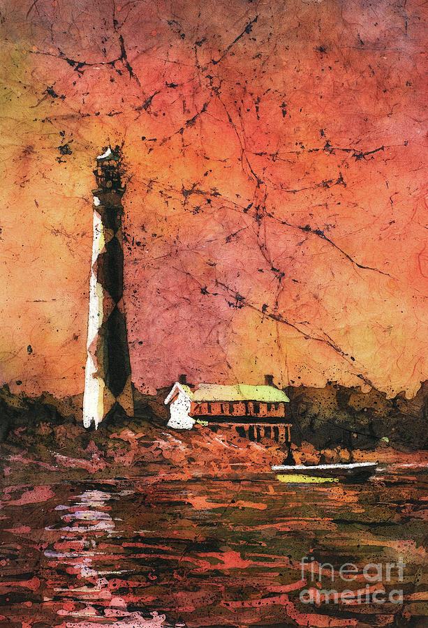 Cape Lookout Lighhtouse Painting by Ryan Fox