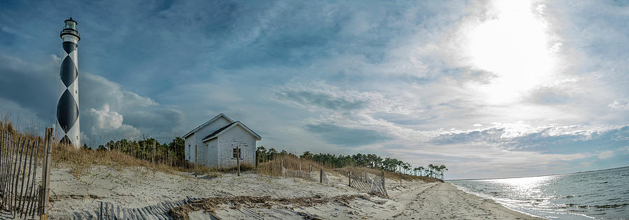 Cape Lookout Lighthouse panorama. Photograph by WAZgriffin Digital