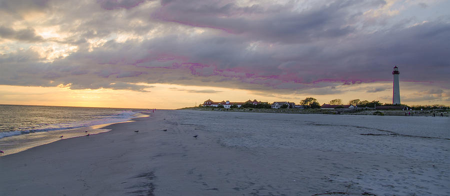 Cape May Beach Panorama Photograph by Bill Cannon - Fine Art America