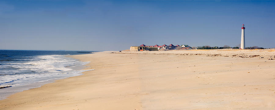 Architecture Photograph - Cape May Beach Panorama New Jersey by George Oze