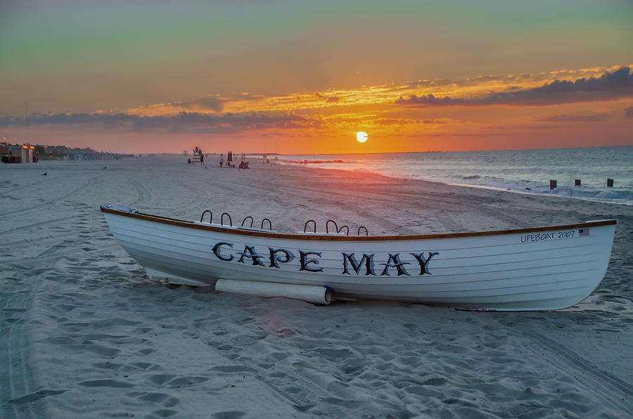 Cape May Lifeboat - Sunrise Photograph by Bill Cannon