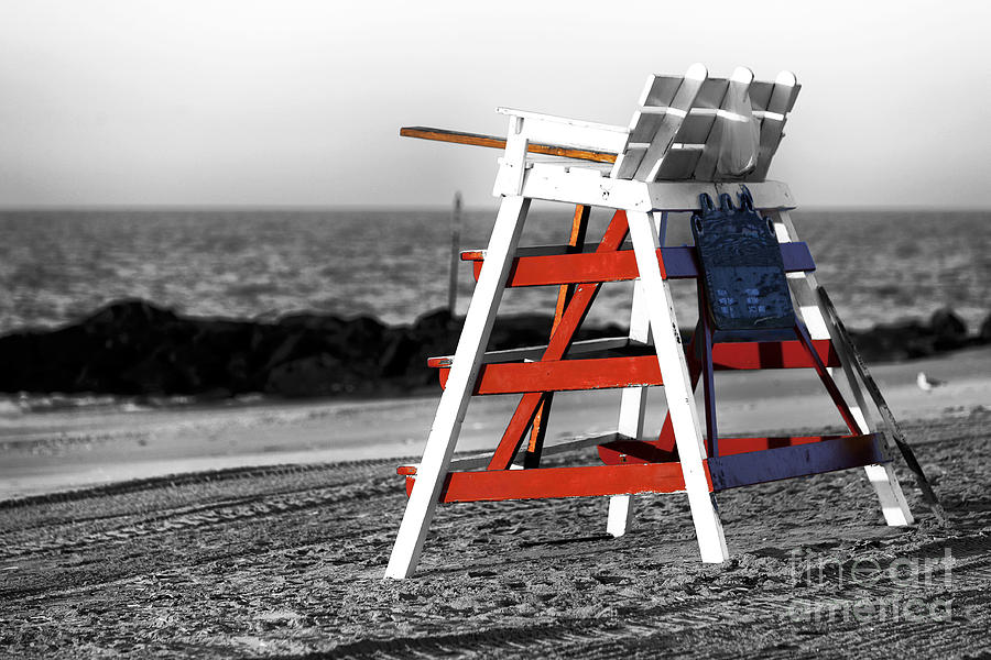 Cape May Lifeguard Chair Fusion Photograph by John Rizzuto
