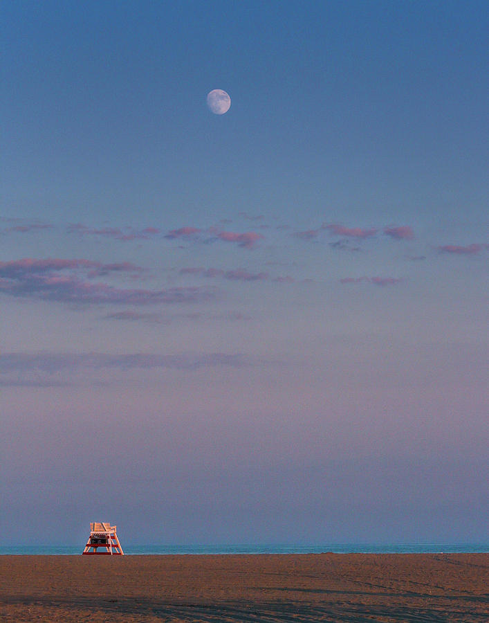 Sunset Photograph - Cape May Moon by Jen Manganello