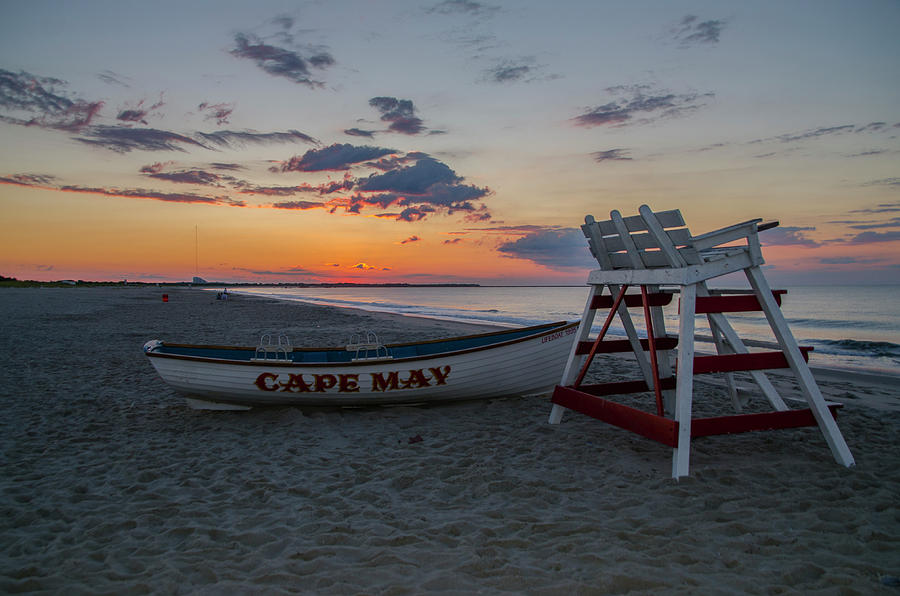 Boat Photograph - Cape May - Morning Sunrise by Bill Cannon