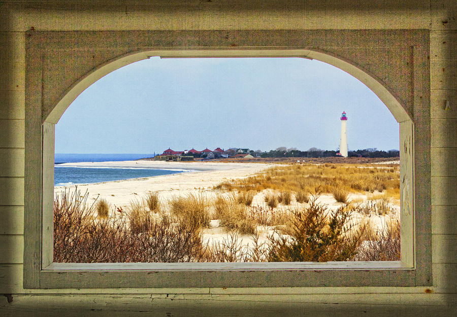 Cape May Point through a Pavilion Window Photograph by Carolyn Derstine