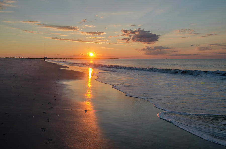 Cape May - Surf and the Sunrise Photograph by Bill Cannon