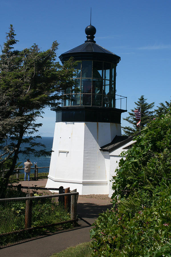 Cape Meares Lighthouse LI 100 Photograph by Mary Gaines