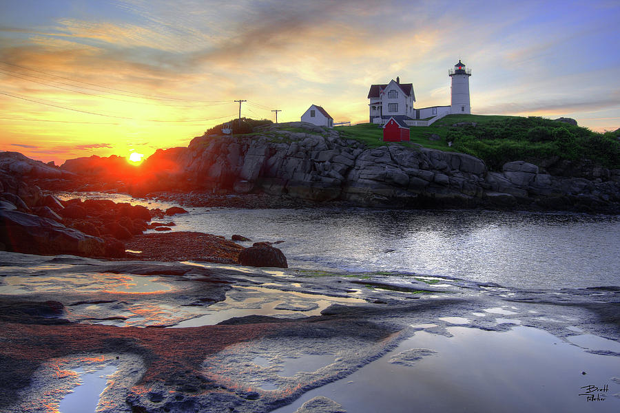 Cape Neddick Lighthouse Sunrise Photograph by Brett Pelletier