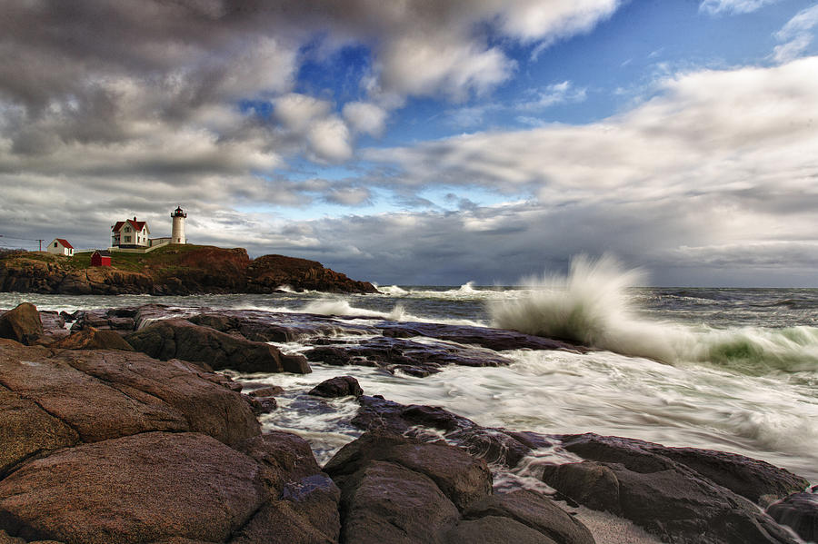 Lighthouse Photograph - Cape Neddick Maine by Rick Berk