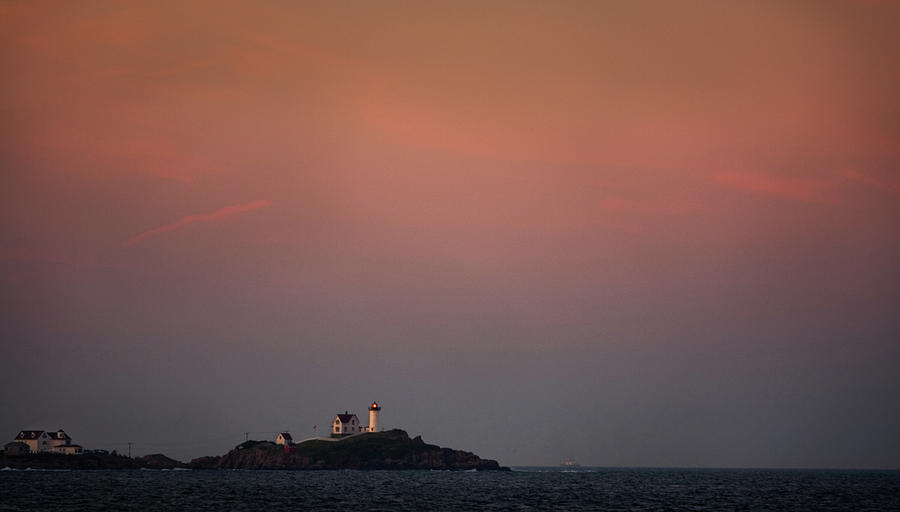 Cape Neddick Nubble Lighthouse Photograph by Randall Evans