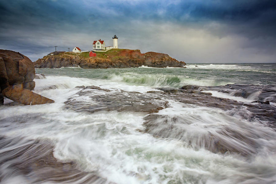 Landscape Photograph - Cape Neddick Storm by Rick Berk