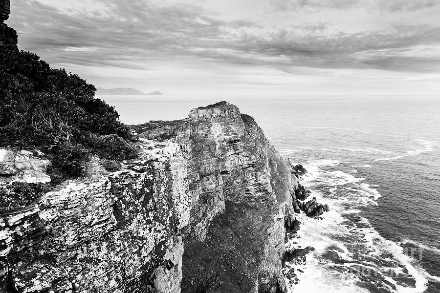 Nature Photograph - Cape Of Good Hope South Africa Black and White by THP Creative