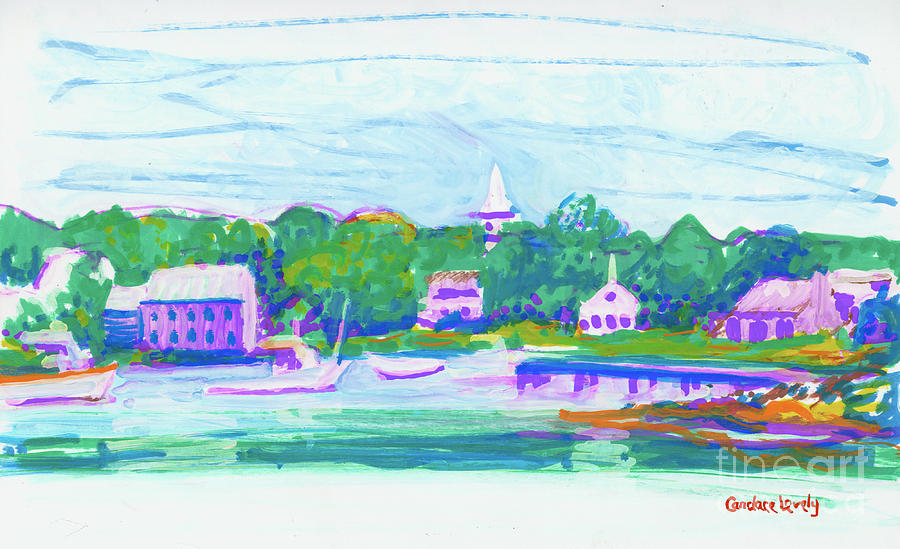 Cape Porpoise Harbor Painting by Candace Lovely