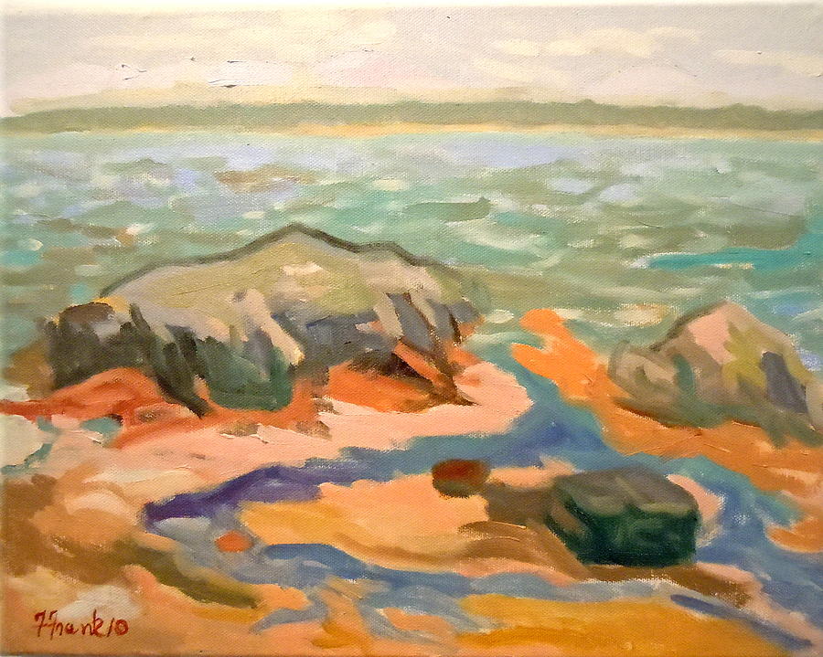 Cape Rosier Beach Painting by Francine Frank
