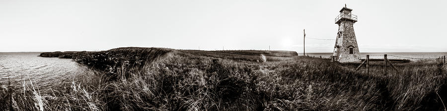 Cape Tryon Light - BW Photograph by Chris Bordeleau