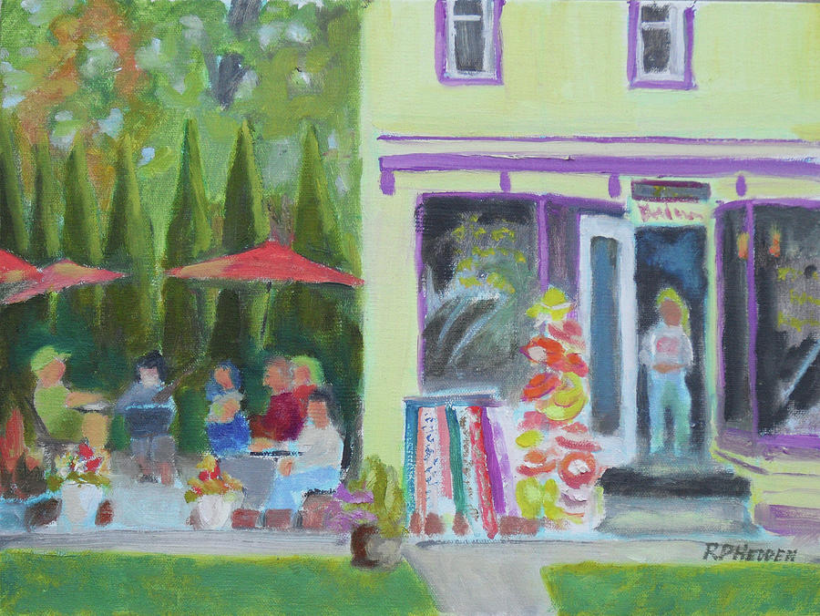 Landscape Painting - Cape Vincent NY Stroll Down Broadway by Robert P Hedden