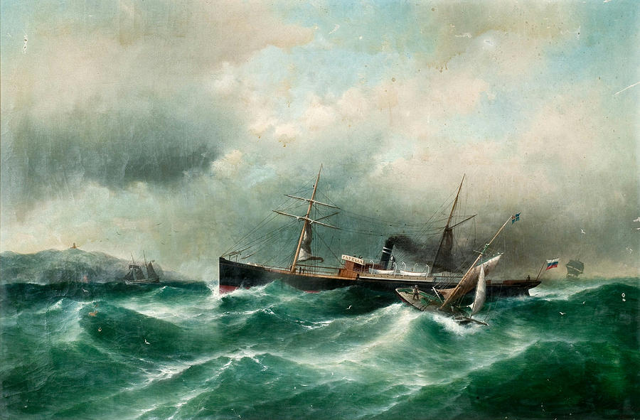Capella On A Stormy Sea Painting by MotionAge Designs