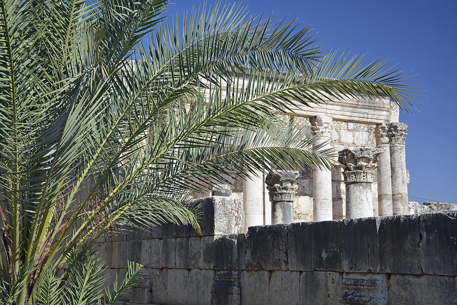 Caperaum Synagogue Ruins in Israel Photograph by Bruce Gourley
