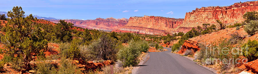 Capitol Reef National Park Photograph - Capirol Reef Colorful Drive Panorama by Adam Jewell