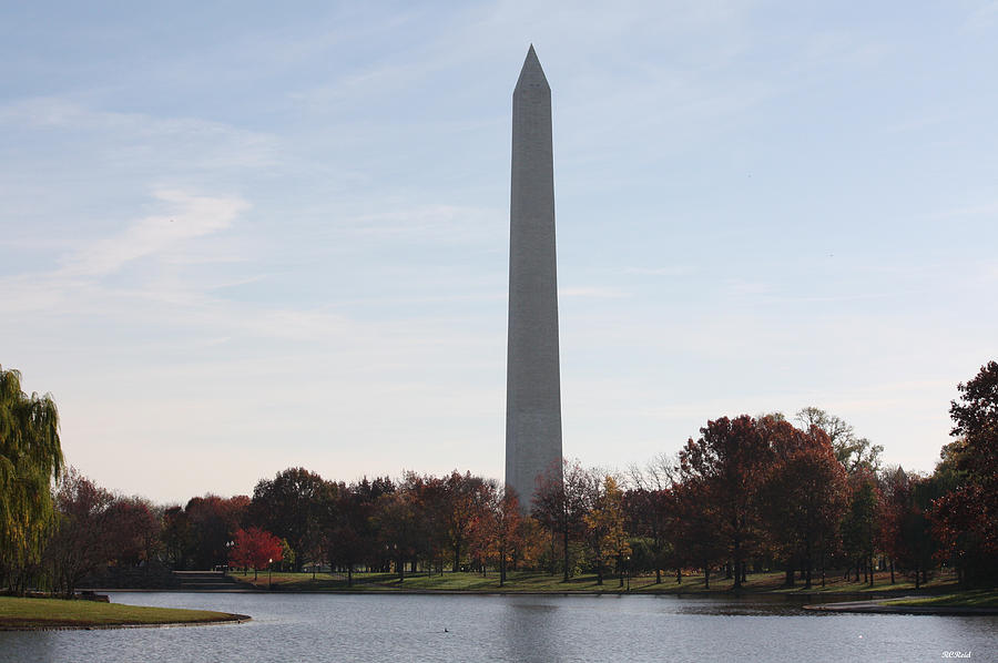 Capital Autumns - The Washington Monument in the Fall Photograph by Ronald Reid