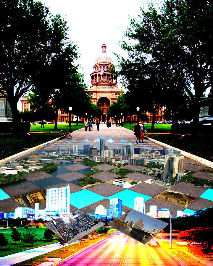 Austin Photograph - Capital City Collage II by James Granberry