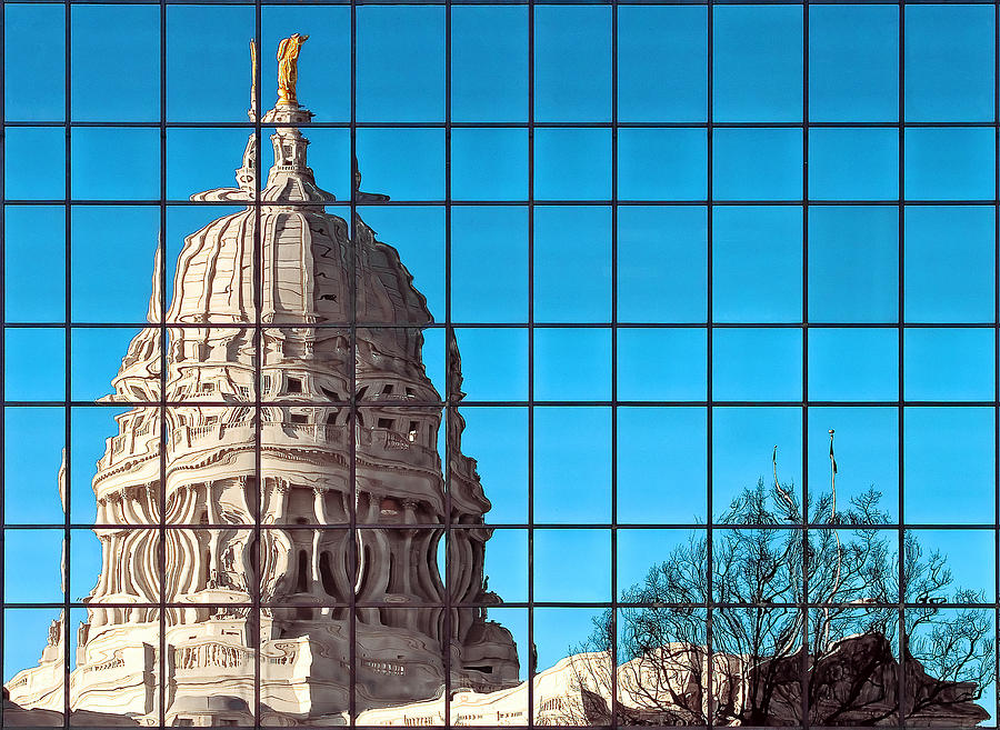 Capital City Reflection Photograph by Todd Klassy