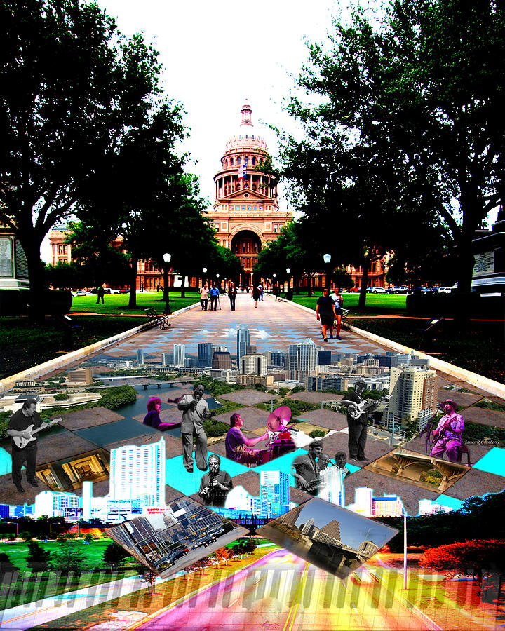 Capital Collage Austin Music Photograph by James Granberry