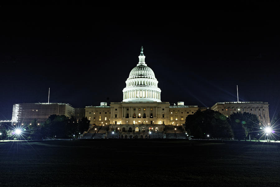 Capitol Building at night Photograph by Doolittle Photography and Art
