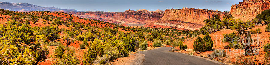 Capitol Reef National Park Photograph - Capitol Reef Scenic Drive Panorama by Adam Jewell