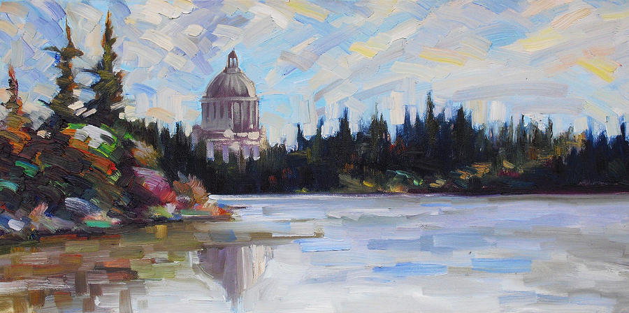 Capitol Reflections Painting by Gregg Caudell