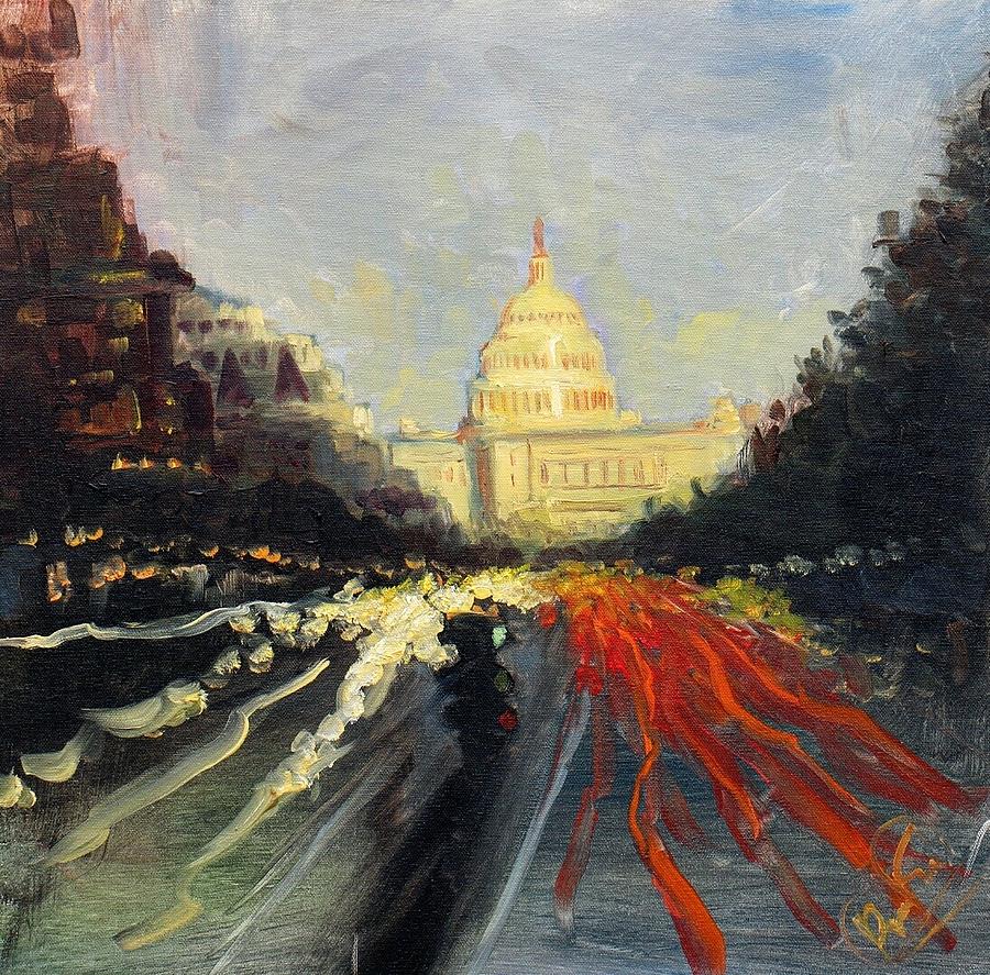 Capitol rush Painting by Art of Raman