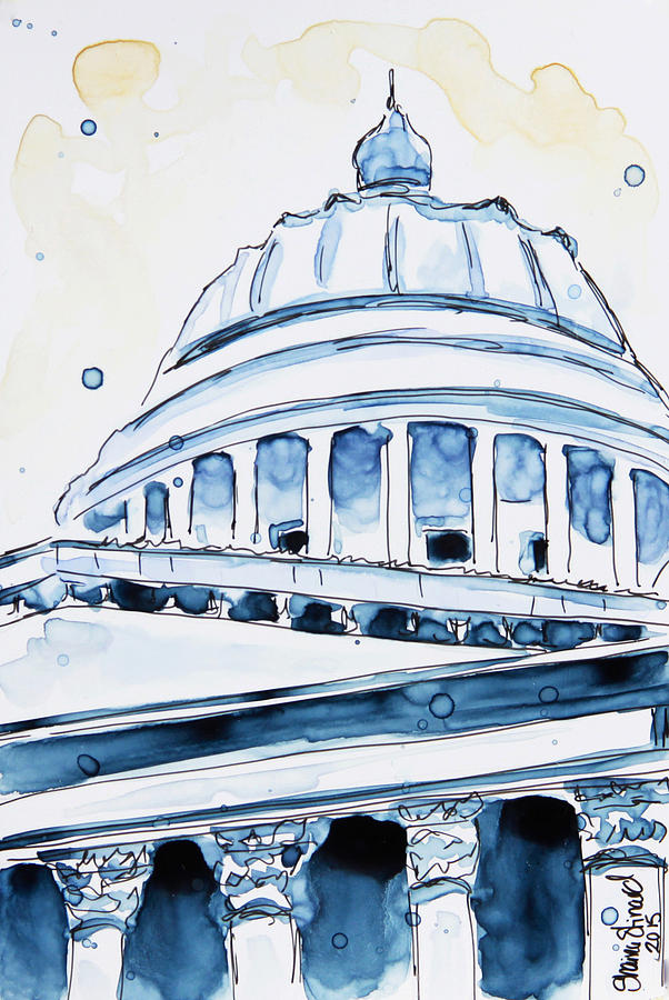 Washington D.c. Painting - Capitol by Shaina Stinard