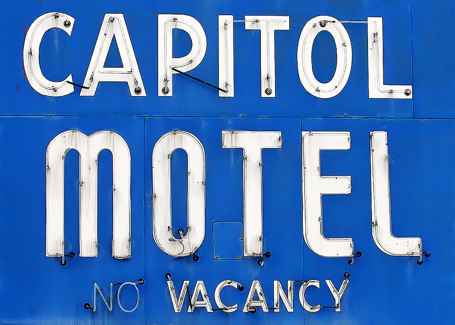 Lettering Photograph - Capitol Sign by Todd Klassy Lettering Photograph - Capitol Sign by Todd Klassy