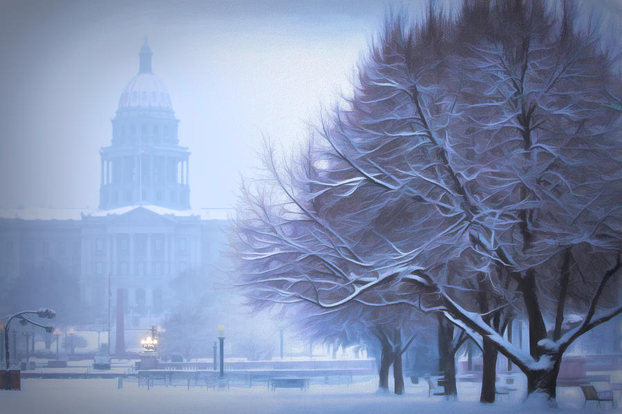 Capitol Snow Photograph