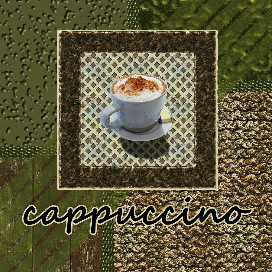 Cappuccino - Coffee Art - Green Photograph by Anastasiya Malakhova