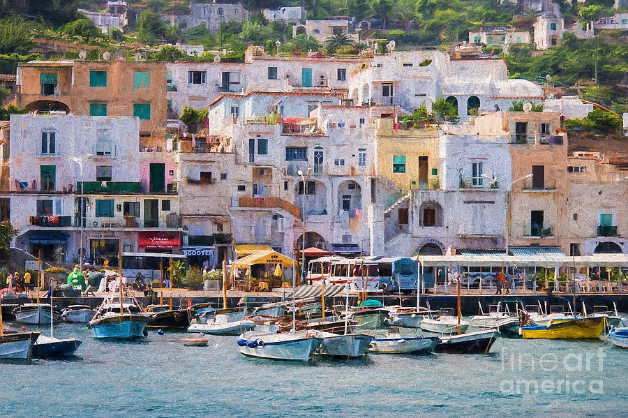 Capri Boat harbor Photograph by Patti Schulze