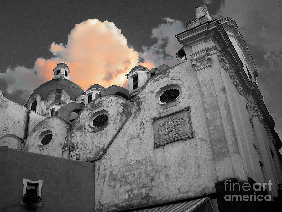 Architecture Photograph - Capri church by Jim Wright