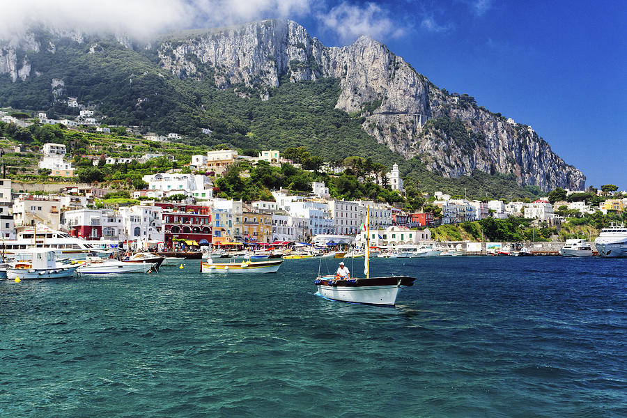 Capri Harbor Photograph by George Oze