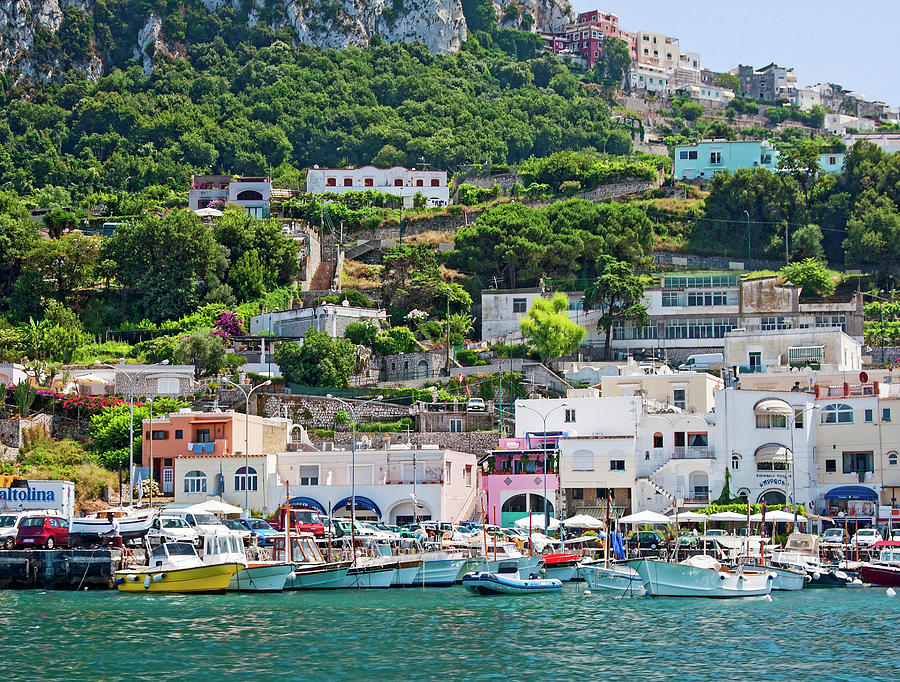 Capri Harbor Photograph by Sally Weigand