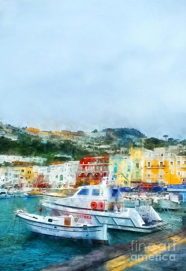 Capri Painting by HD Connelly